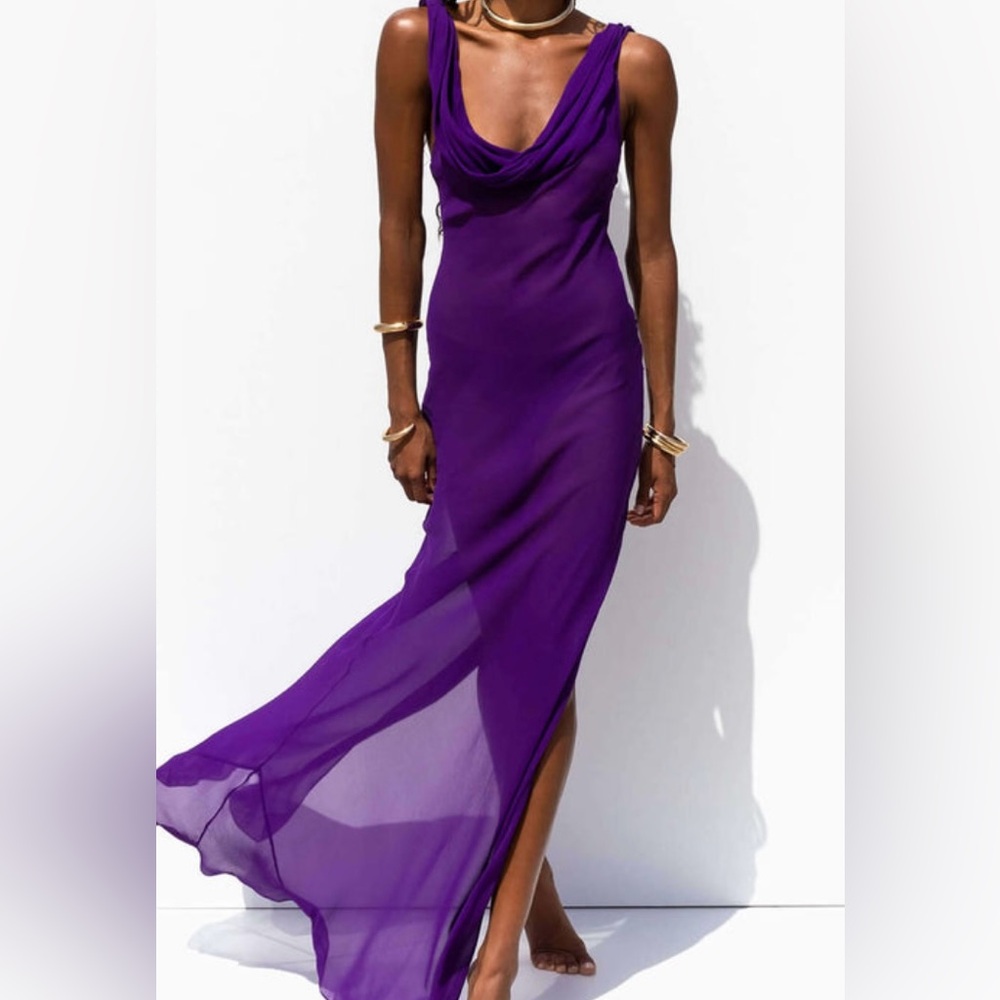 Elegant Purple Women's Dress